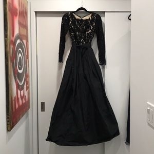 Eliza J Lace and Satin Ball Gown US6